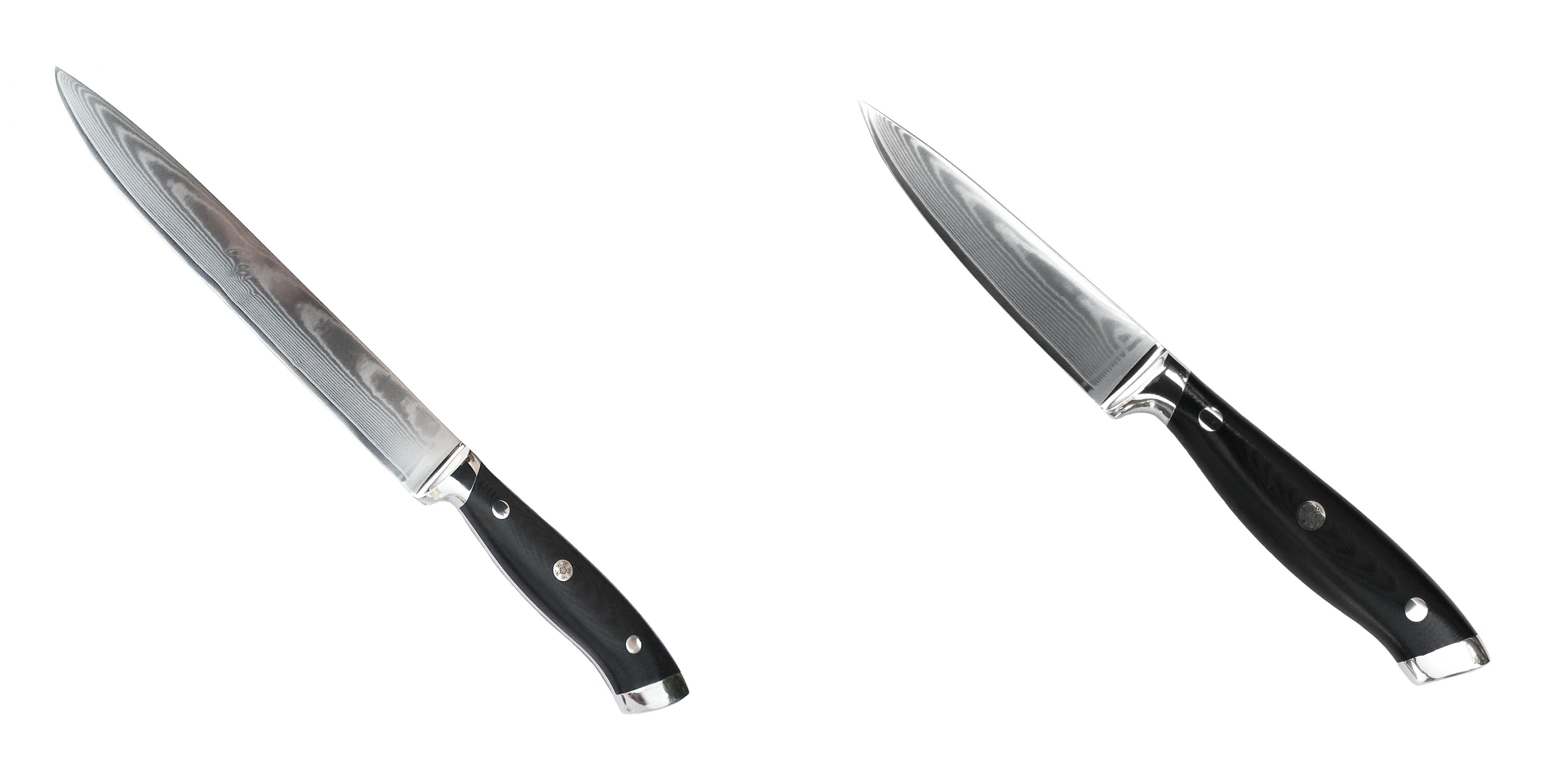 AKCIA 1+1 Filetovací nôž Seburo WEST Professional Damascus 210mm + Nôž na ovocie a zeleninu Seburo WEST Professional Damascus 90mm