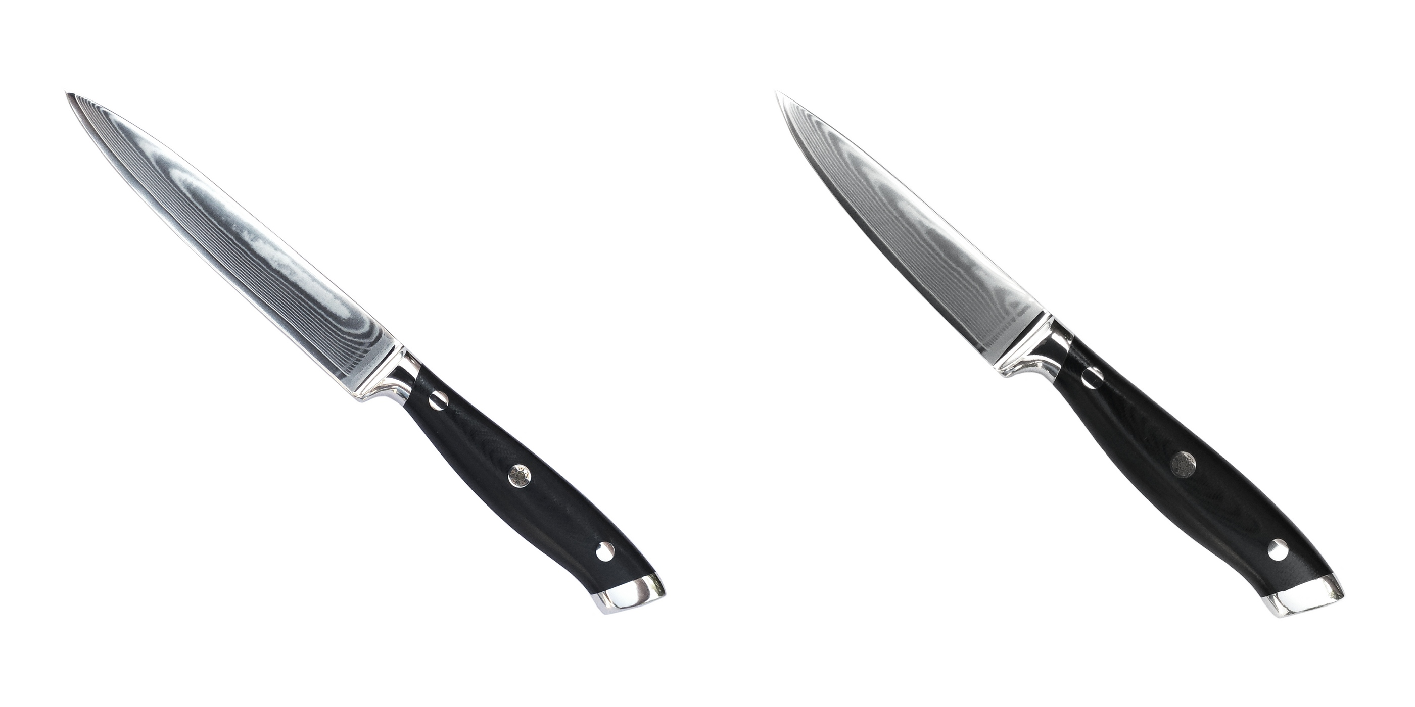 AKCIA 1+1 Kuchynský univerzální nůž Seburo WEST Professional Damascus 130mm + Nôž na ovocie a zeleninu Seburo WEST Professional Damascus 90mm