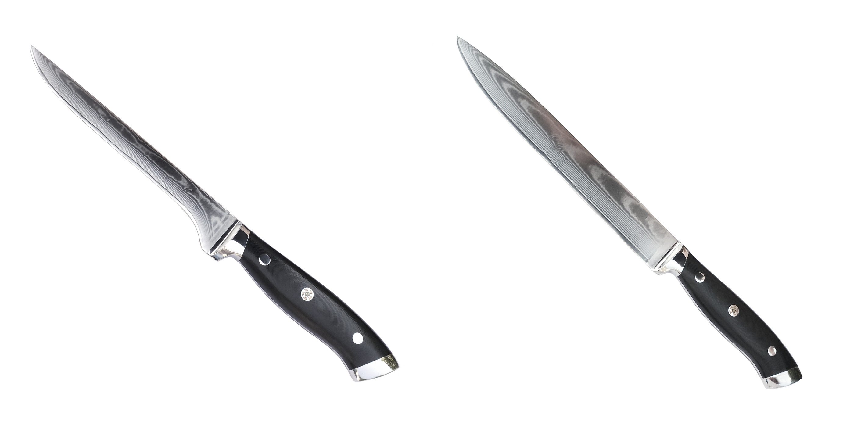 AKCIA 1+1 Vykosťovací nôž Seburo WEST Professional Damascus 170mm + Filetovací nôž Seburo WEST Professional Damascus 210mm