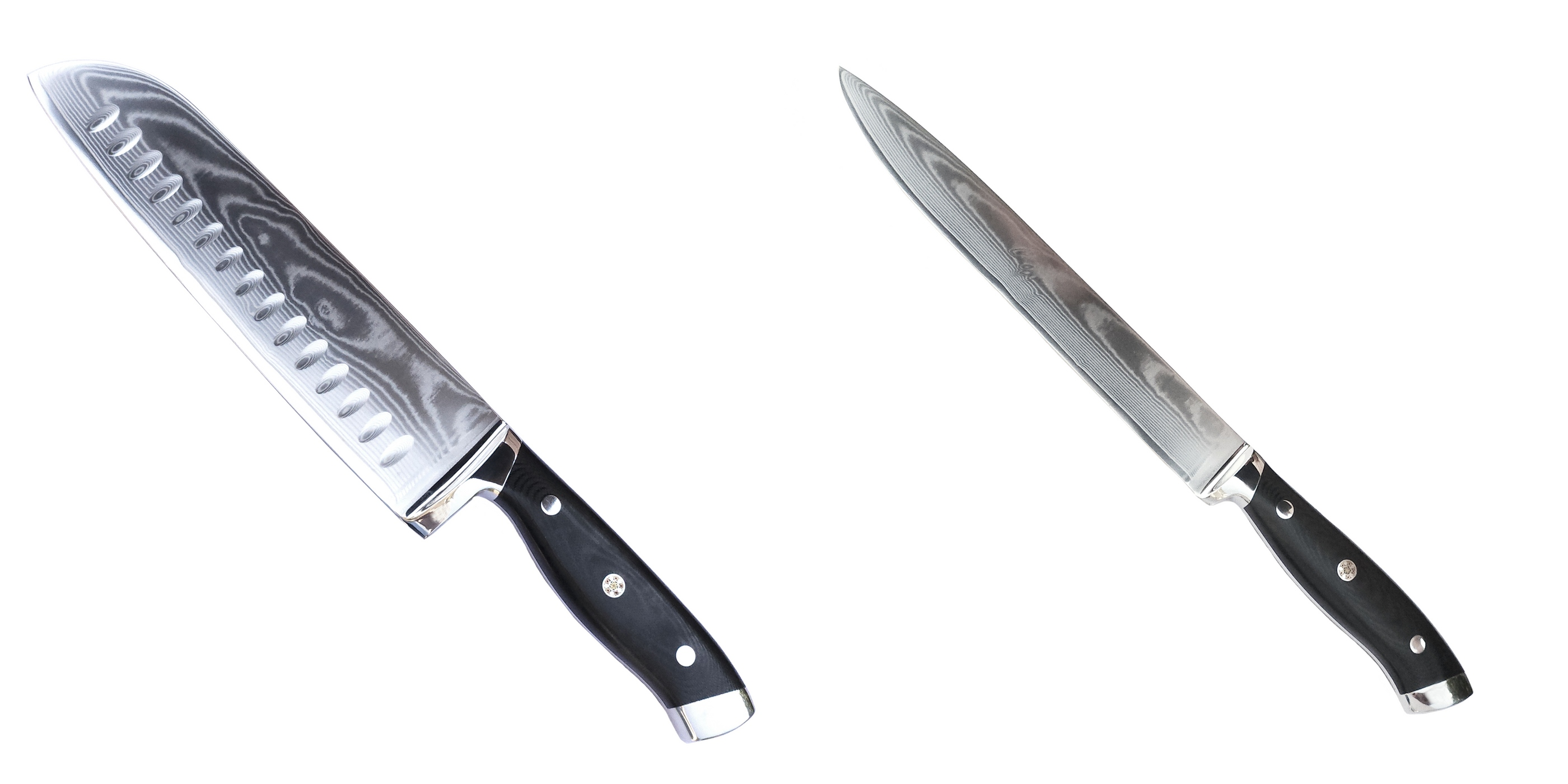 AKCIA 1+1 Santoku nůž Seburo WEST Professional Damascus 190mm + Filetovací nôž Seburo WEST Professional Damascus 210mm