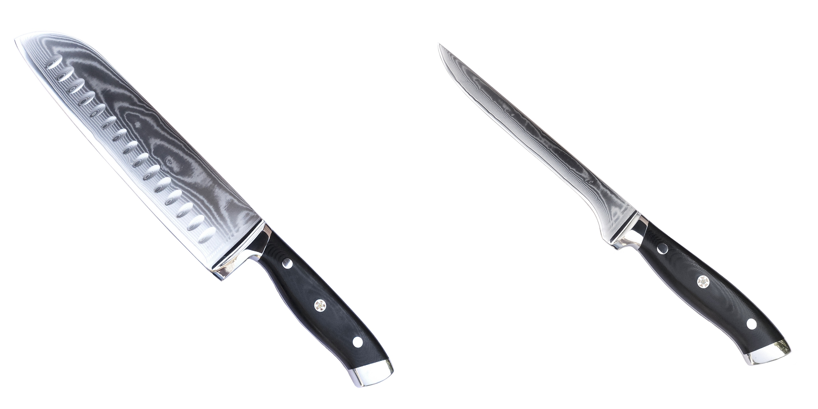 AKCIA 1+1 Santoku nůž Seburo WEST Professional Damascus 190mm + Vykosťovací nôž Seburo WEST Professional Damascus 170mm