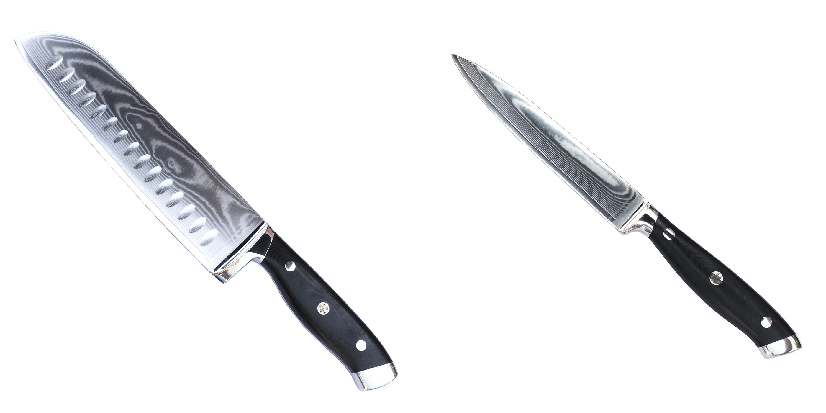 AKCIA 1+1 Santoku nůž Seburo WEST Professional Damascus 190mm + Kuchynský univerzální nůž Seburo WEST Professional Damascus 130mm